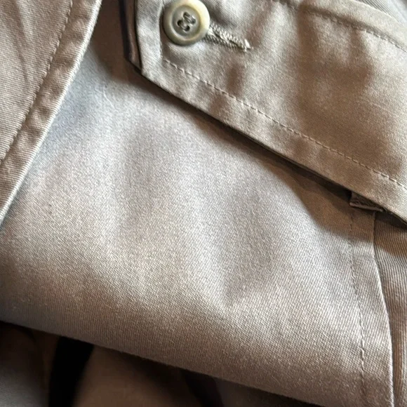London Fog by Greenwood Charcoal Classic Wool Lined Trench Coat Size 42 Reg.